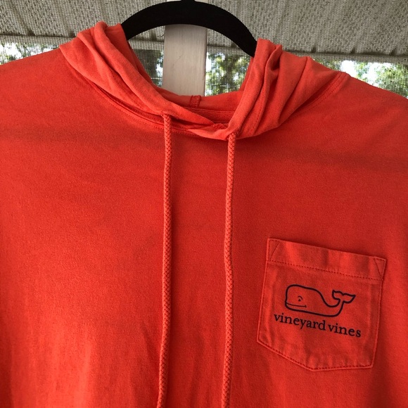 Vineyard Vines tshirt hoodie, coral hoodie, size medium - Picture 3 of 9